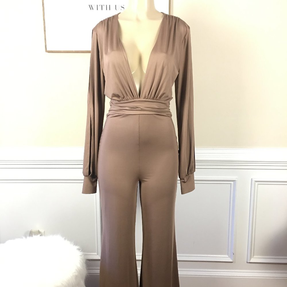Plunge Neck Jumpsuit